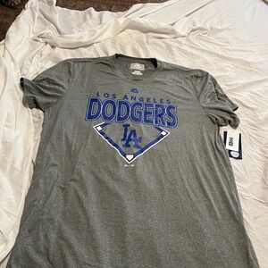 Majestic Gray T-Shirt Los Angeles dodgers size xl